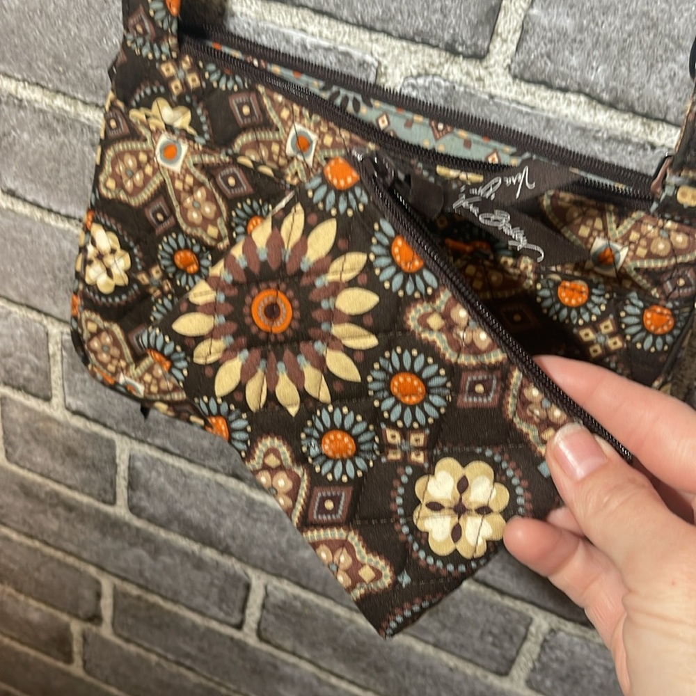 Vera Bradley Brown, Cream & Orange Floral Quilted Crossbody - Picture 3 of 3